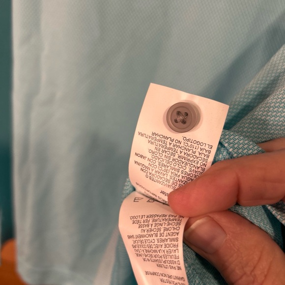 NEW Grand Slam Polo Golf Men’s Performance Radiance Medium Sky Blue Retail $60 - Picture 8 of 8